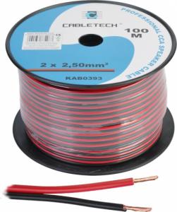 Przewód Cabletech Kabel głośnikowy CCA 2.5mm czarno-czerwony 1