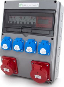 ELS Elektrotechnika Rozdzielnica budowlana 32A/5 + 16A/5 + 4*GS 230V + zabezpieczenia + certyfikowany licznik MID, 12NO42C11C11CL 2