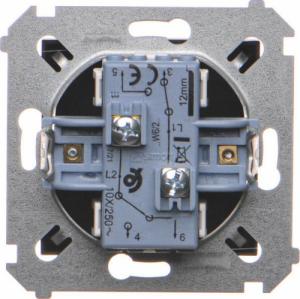 Kontakt-Simon Simon 54 Łącznik schodowy podwójny (moduł) 10AX 250V zaciski śrubowe czarny mat DW6/2.01/49 2