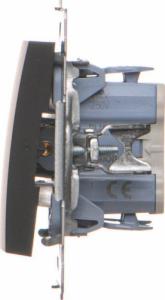 Kontakt-Simon Simon 54 Łącznik jednobiegunowy (moduł) 10AX 250V szybkozłącza czarny mat DW1.01/49 3