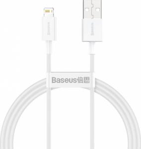 Kabel USB Baseus USB-A - Lightning 1 m Biały (6953156205413) 1