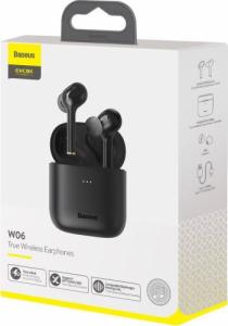 Słuchawki Baseus Baseus Encok W06 TWS dokanałowe bezprzewodowe słuchawki Bluetooth 5.0 IP55 czarny (NGW06-01) 21