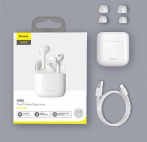 Słuchawki Baseus Baseus Encok W06 TWS dokanałowe bezprzewodowe słuchawki Bluetooth 5.0 IP55 czarny (NGW06-01) 24