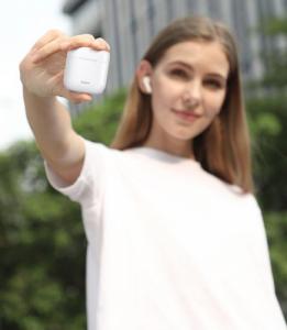 Słuchawki Baseus Baseus Encok W06 TWS dokanałowe bezprzewodowe słuchawki Bluetooth 5.0 IP55 czarny (NGW06-01) 7