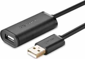 Kabel USB Ugreen USB-A - USB-A 10 m Czarny (6957303813216) 1