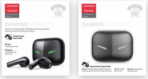 Słuchawki Joyroom Joyroom dokanałowe słuchawki bezprzewodowe TWS Bluetooth 5.0 gamingowe dla graczy czarny (JR-TP2 black) 5