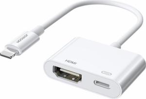 Adapter AV Joyroom Joyroom adapter przejściówka ze złącza Lightning (męski) na cyfrowe HDMI (żeński) + Lightning (żeński) FullHD 1080p 60Hz biały ( 1