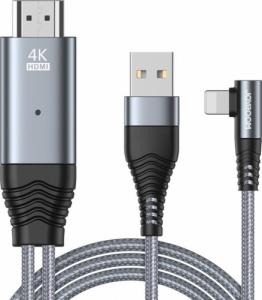 Adapter AV Joyroom Joyroom przejściówka adapter z Lighning na HDMI 4K@60Hz gray (SY-35L1) 1