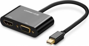 Adapter AV Ugreen Ugreen przejściówka adapter HDMI / VGA - mini DisplayPort 4K@30 Hz Full HD 1080p czarny (MD108 10439) 1