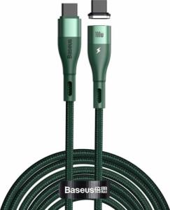 Kabel USB Baseus Baseus Zinc magnetyczny kabel USB Typ C - USB Typ C Power Delivery 100 W 1,5 m zielony (CATXC-Q06) 1