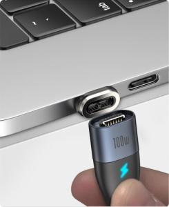 Kabel USB Baseus Baseus Zinc magnetyczny kabel USB Typ C - USB Typ C Power Delivery 100 W 1,5 m zielony (CATXC-Q06) 12