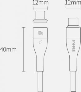 Kabel USB Baseus Baseus Zinc magnetyczny kabel USB Typ C - USB Typ C Power Delivery 100 W 1,5 m zielony (CATXC-Q06) 3