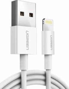 Kabel USB Ugreen USB-A - Lightning 1 m Biały (6957303827282) 1