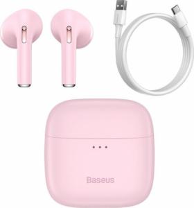 Słuchawki Baseus Baseus E8 bezprzewodowe słuchawki Bluetooth 5.0 TWS douszne wodoodporne IPX5 różowy (NGE8-04) 16