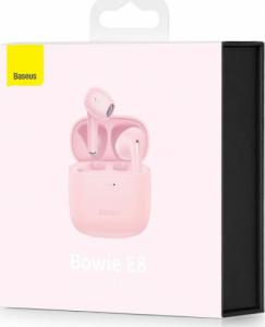 Słuchawki Baseus Baseus E8 bezprzewodowe słuchawki Bluetooth 5.0 TWS douszne wodoodporne IPX5 różowy (NGE8-04) 23