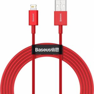 Kabel USB Baseus USB-A - Lightning 2 m Czerwony (6953156205482) 1