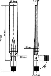 Antena Delock Delock GSM / UMTS Antenna SMA 1 ~ 3.5 dBi omnidirectional with flexible joint - 88416 5