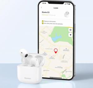 Słuchawki Baseus Baseus E3 bezprzewodowe słuchawki Bluetooth 5.0 TWS douszne wodoodporne IP64 czarny (NGTW080001) 10