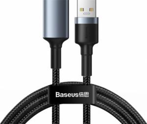 Kabel USB Baseus USB-A - USB-A 1 m Szary (6953156214460) 1