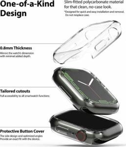 Ringke Ringke Slim Watch Case zestaw 2x etui na zegarek smartwatch Watch 7 41mm przezroczysty + czarny (S58979RS) 5