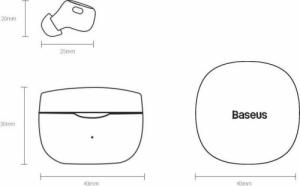 Słuchawki Baseus Baseus Encok WM01 TWS bezprzewodowe dokanałowe słuchawki Bluetooth 5.0 biały (NGWM01-02) 3