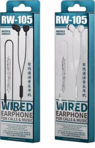 Słuchawki Remax Remax dokanałowe słuchawki zestaw słuchawkowy z pilotem i mikrofonem mini jack 3,5 mm biały (RW-105 white) 2