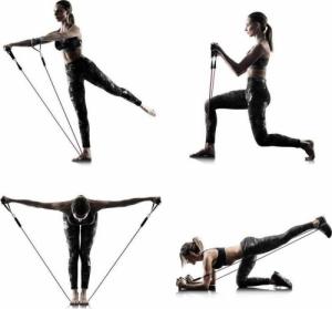 Wozinsky Wozinsky zestaw 5x gumy oporowe do ćwiczeń ekspander fitness + akcesoria (WRTS5-01) 11