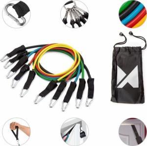 Wozinsky Wozinsky zestaw 5x gumy oporowe do ćwiczeń ekspander fitness + akcesoria (WRTS5-01) 3