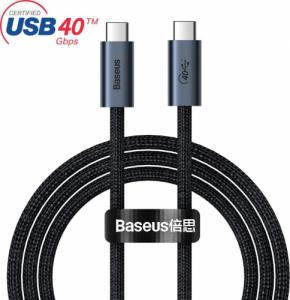 Kabel USB Baseus USB-C - USB-C Szary (6932172600228) 1