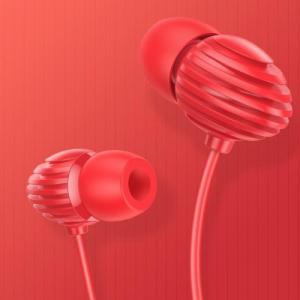 Słuchawki Joyroom Joyroom dokanałowe słuchawki 3,5 mm mini jack z pilotem i mikrofonem czerwony (JR-EL112) 3