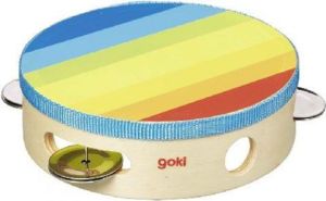 Goki Kolorowy tamburyn, zabawka muzyczna (GOKI-61920) 1