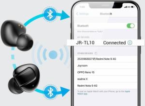 Słuchawki Joyroom Joyroom bezprzewodowe dokanałowe słuchawki Bluetooth 5.1 TWS czarne (JR-TL10 TWS) 4