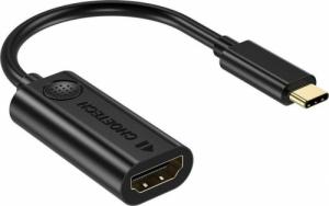 Adapter AV Choetech Choetech przejściówka adapter HUB USB Typ C Thunderbolt 3 (męski) na HDMI 2.0 4K@60Hz (żeński) czarny (HUB-H04BK) 1