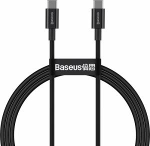 Kabel USB Baseus USB-C - USB-C 1 m Czarny (6953156208438) 1