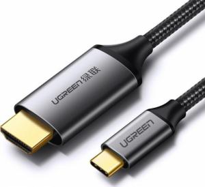 Kabel USB Ugreen USB-C - HDMI 1.5 m Czarno-szary (6957303855704) 1