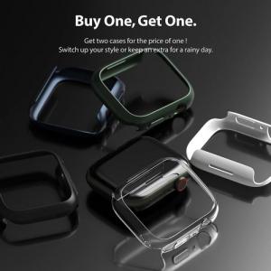 Ringke Ringke Slim Watch Case zestaw 2x etui na zegarem smartwatch Watch 7 45mm przezroczysty + czarny (S58884RS) 7