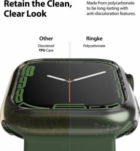 Ringke Ringke Slim Watch Case zestaw 2x etui na zegarem smartwatch Watch 7 45mm przezroczysty + czarny (S58884RS) 8