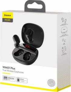 Słuchawki Baseus Baseus Encok WM01 Plus TWS bezprzewodowe dokanałowe słuchawki Bluetooth 5.0 czarny (NGWM01P-01) 18