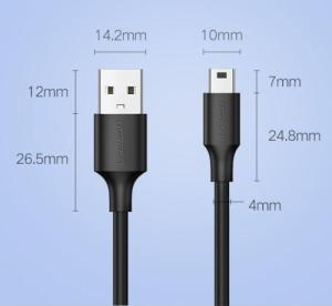 Kabel USB Ugreen Thunderbolt - miniUSB 2 m Czarny (6957303834723) 3