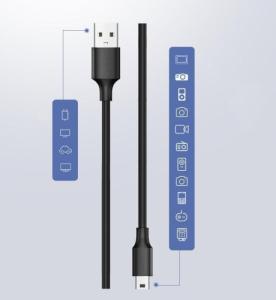 Kabel USB Ugreen Thunderbolt - miniUSB 2 m Czarny (6957303834723) 9