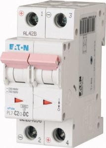 Eaton Wyłącznik nadprądowy 2P C 2A 10kA DC PL7-C2/2-DC 264896 1