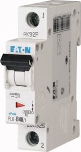 Eaton Wyłącznik nadprądowy 1P D 40A 6kA AC PL6-D40/1 286549 1