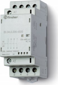 Finder Stycznik modułowy 4Z 25A 24V AC/DC, wskaźnik zadziałania + LED, 35mm 22.34.0.024.4320 1