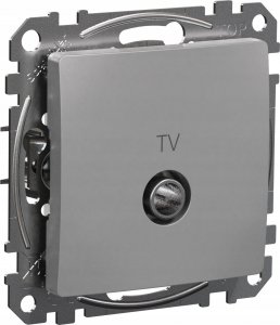 Schneider Electric Sedna Design, Gniazdo TV końcowe (4dB), srebrne aluminium 1
