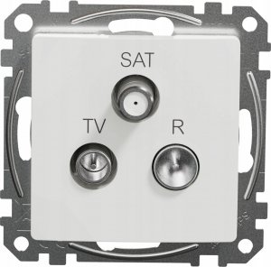 Schneider Electric Sedna Design, Gniazdo R/TV/SAT końcowe (4dB), białe 1