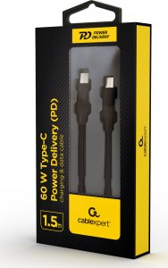 Kabel USB Gembird USB-C - USB-C 1.5 m Czarny (CC-USB2-CMCM60-1.5M) 2