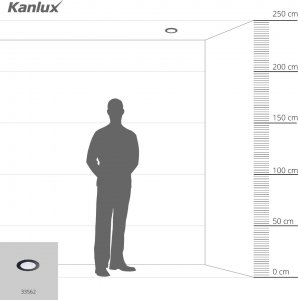 Kanlux Oprawa downlight LED 6W ROUNDA V2LED6W-WW-B 270lm 3000K czarna 33562 7