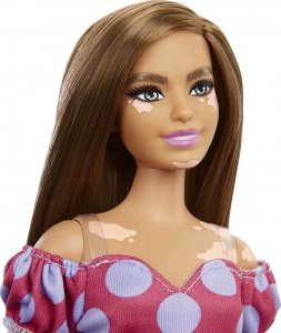Lalka Barbie Barbie Barbie Lalka Fashionistas 171 Czerwona sukienka w grochy GRB62 MATTEL 4