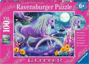 Ravensburger Puzzle 300el Brokatowy jednorożec 129805 RAVENSBURGER 1