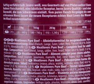 Josera Meatlovers Pure Wołowina 400g 3